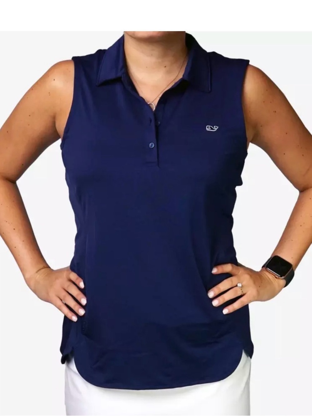 Vineyard Vines Navy and White Striped Sleeveless Polo Tank NWT